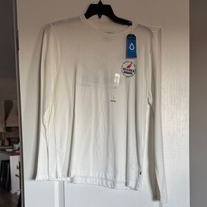 Nautica Men's White Long Sleeve Tee